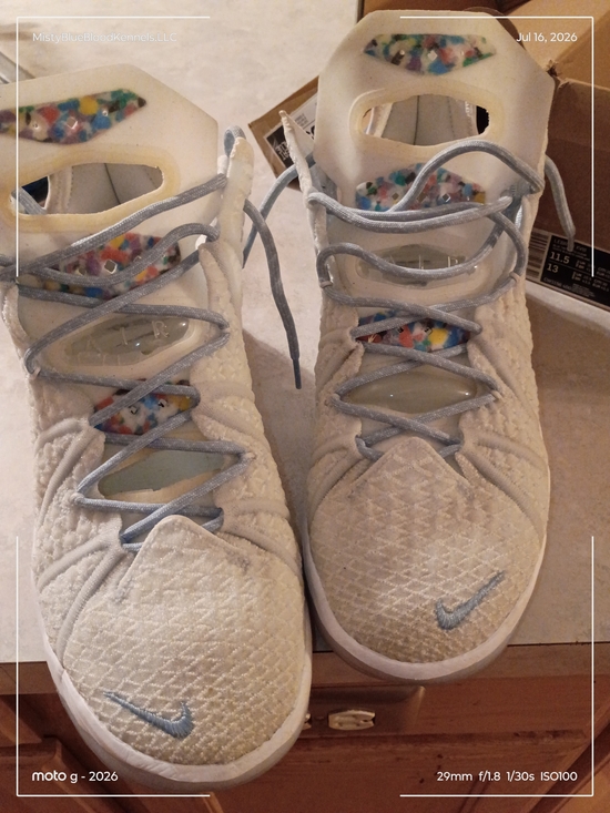 Nike Other - Nike LeBron 18 White,Blue,Clear& Multi Colored Basketball 🏀 Shoes